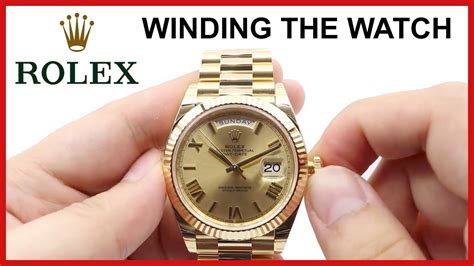 how do you wind up a rolex watch